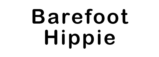 Barefoot Hippie – 9×3 Vinyl Bumper Sticker, UV coated