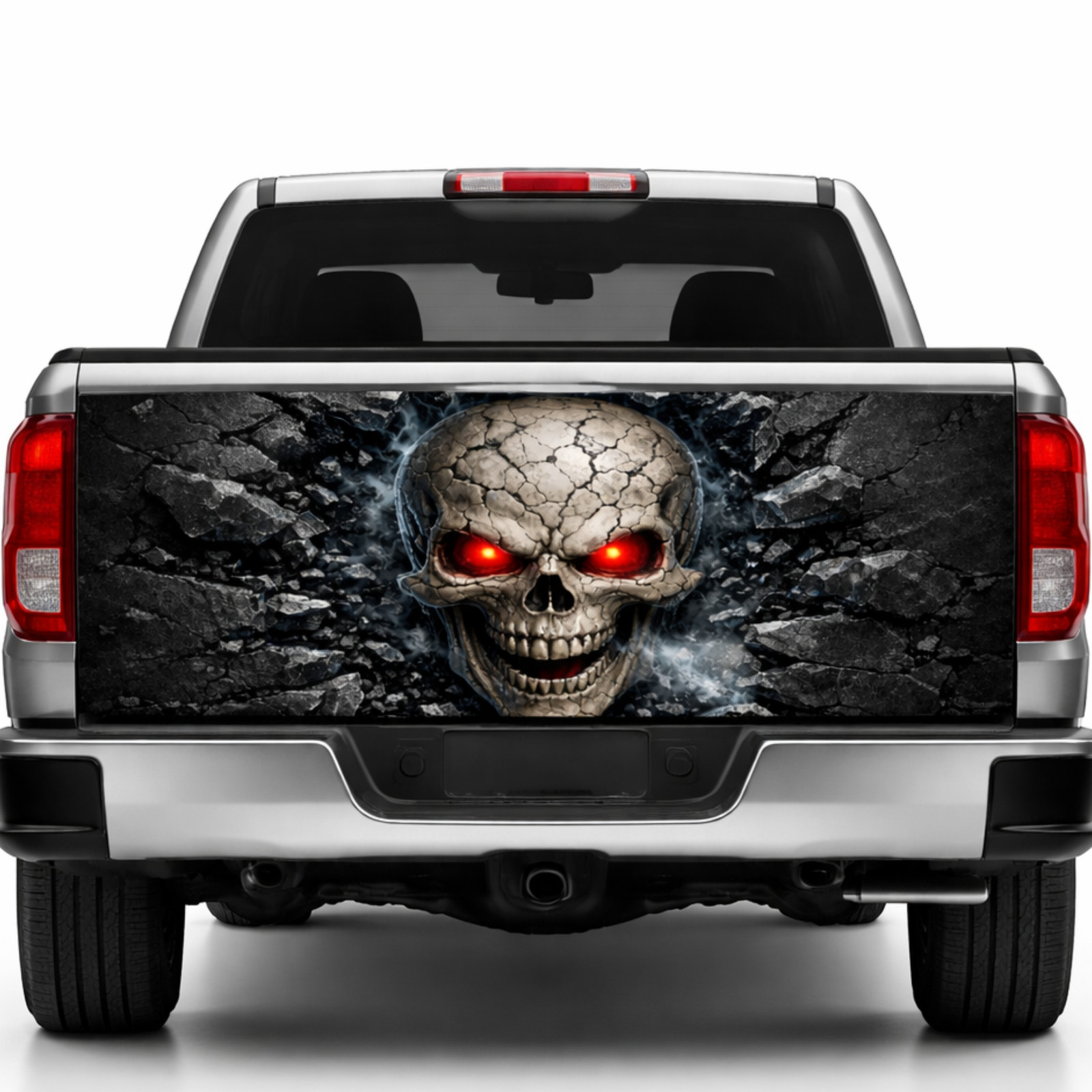 Scary Halloween Skull Tailgate Wrap Horror Gothic Truck Decal Spooky Design