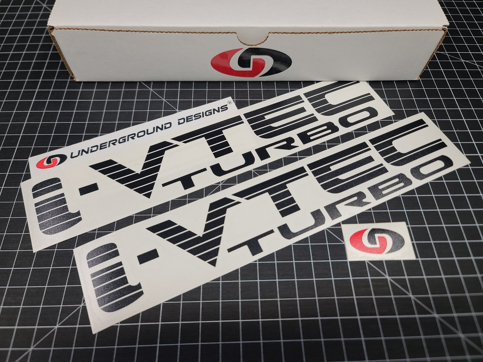 I-VTEC TURBO Fat Blinds (2pk) Racing Decal 12″ Stickers for Honda Civic Si R RSX