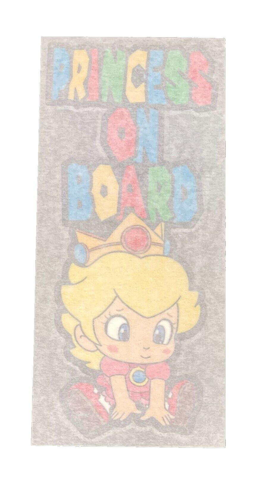 Super Mario Sticker Princess Peach Baby on Board Princess on Board Bumpersticker