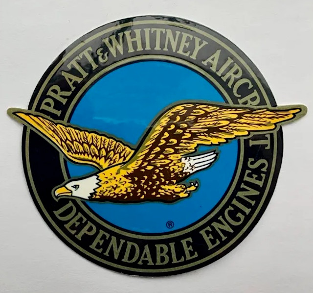 Pratt & Whitney, P&W, Aircraft Engine Decals, Left, Right or Pair DEC-0106
