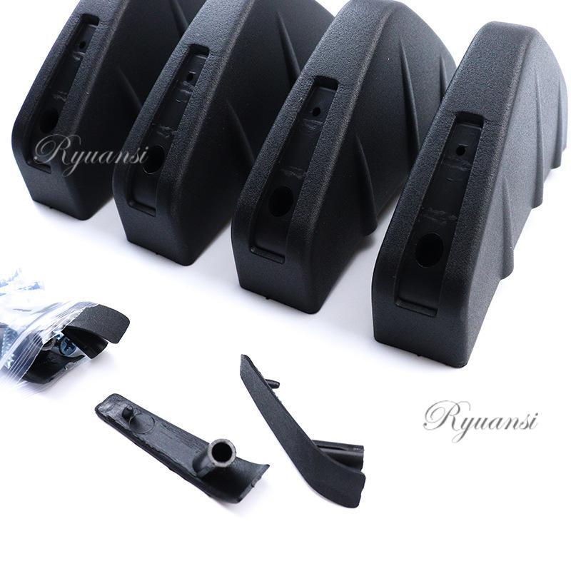 4x Car Rear Bumper Diffuser Shark Fin Curved Spoiler Lip Wing Splitter Universal