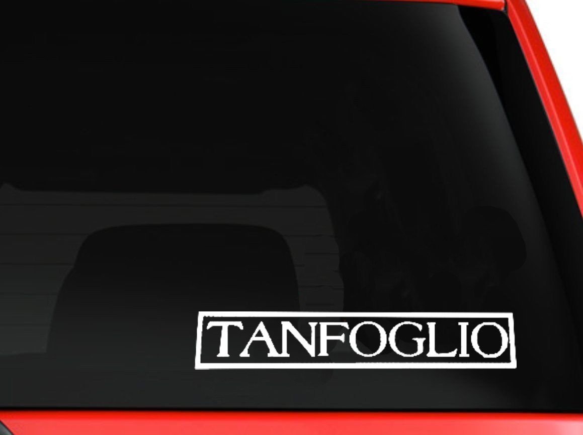 Tanfoglio logo for car SUV decal sticker 6″ White