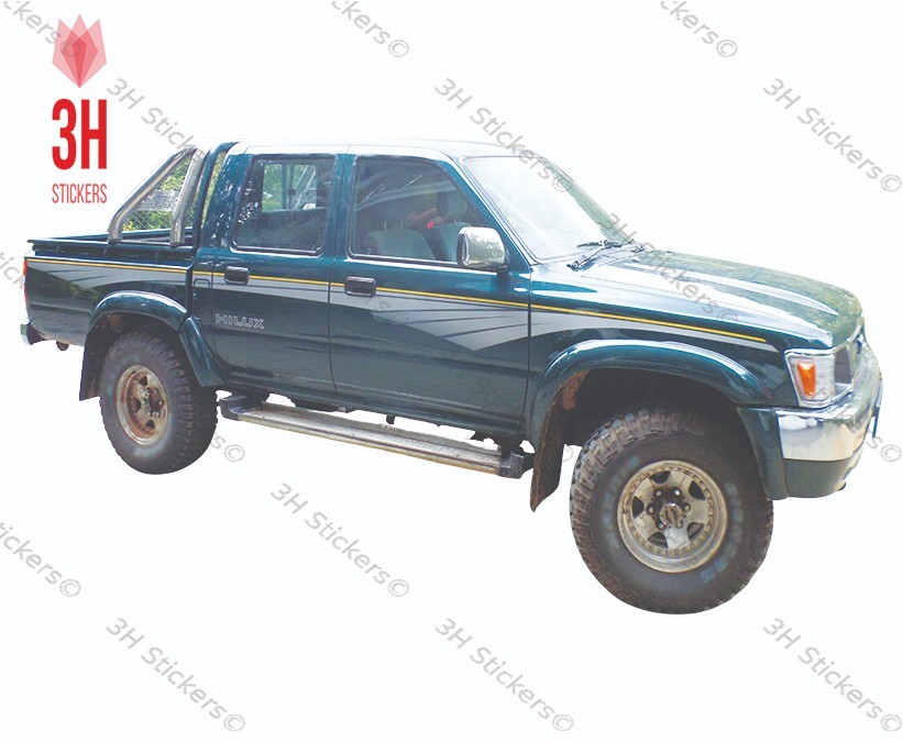 Custom Graphics for Toyota Hilux Pickup (printed via automobile metallic paints)