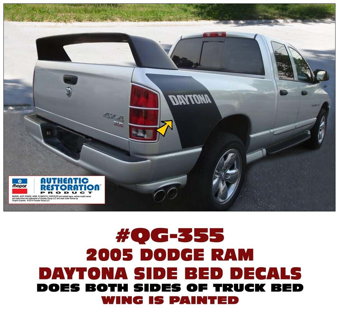 QG-355 2005 DODGE RAM 1500 – DAYTONA BED STRIPE KIT – FACTORY SIZE – LICENSED