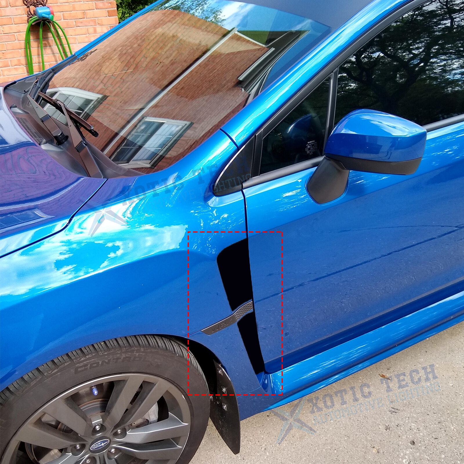 Matte Black Front Side Fender Vent Sticker Full Set For Subaru WRX STI 2015-2021