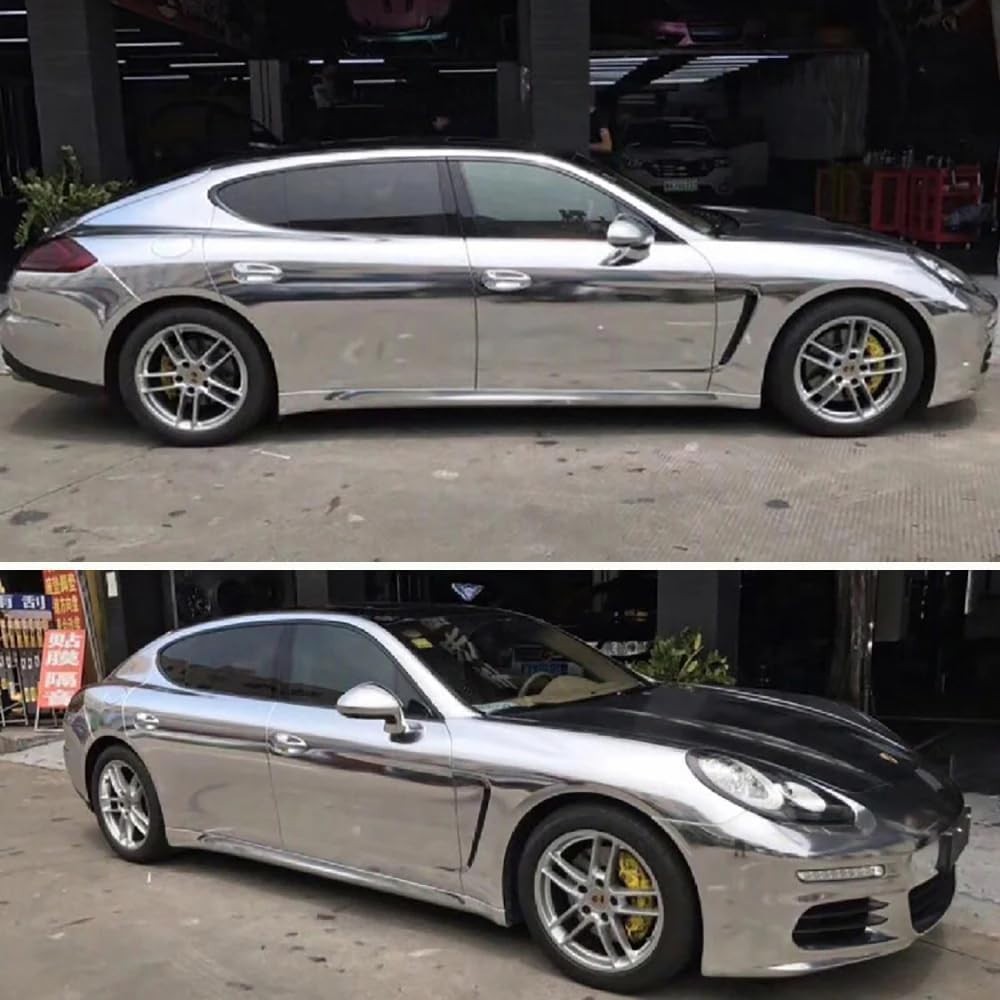 2 Inches x 30 FT Chrome Mirror Vinyl Tape Wrap Adhesive Car Sticker Decal Film