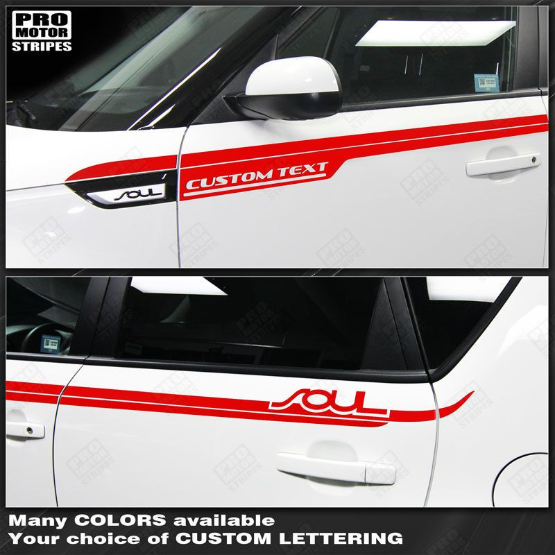 For KIA SOUL Side Accent Stripes Decals 2012 2013 2014 2015 2016 2017 2018 2019