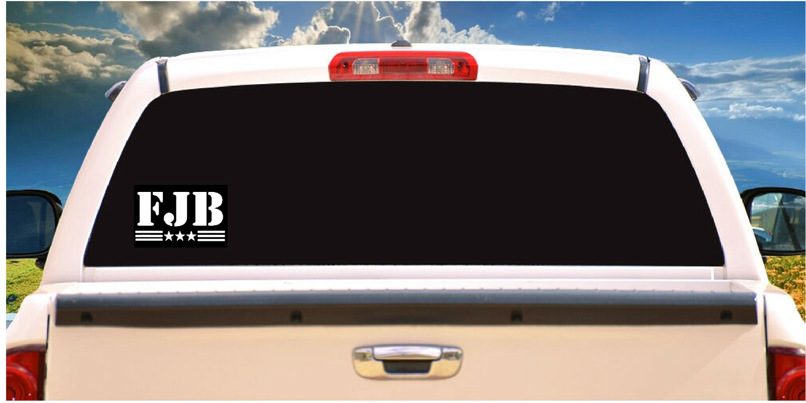 FJB,6in.x3in.white,decals stickers vinyl art,window decal