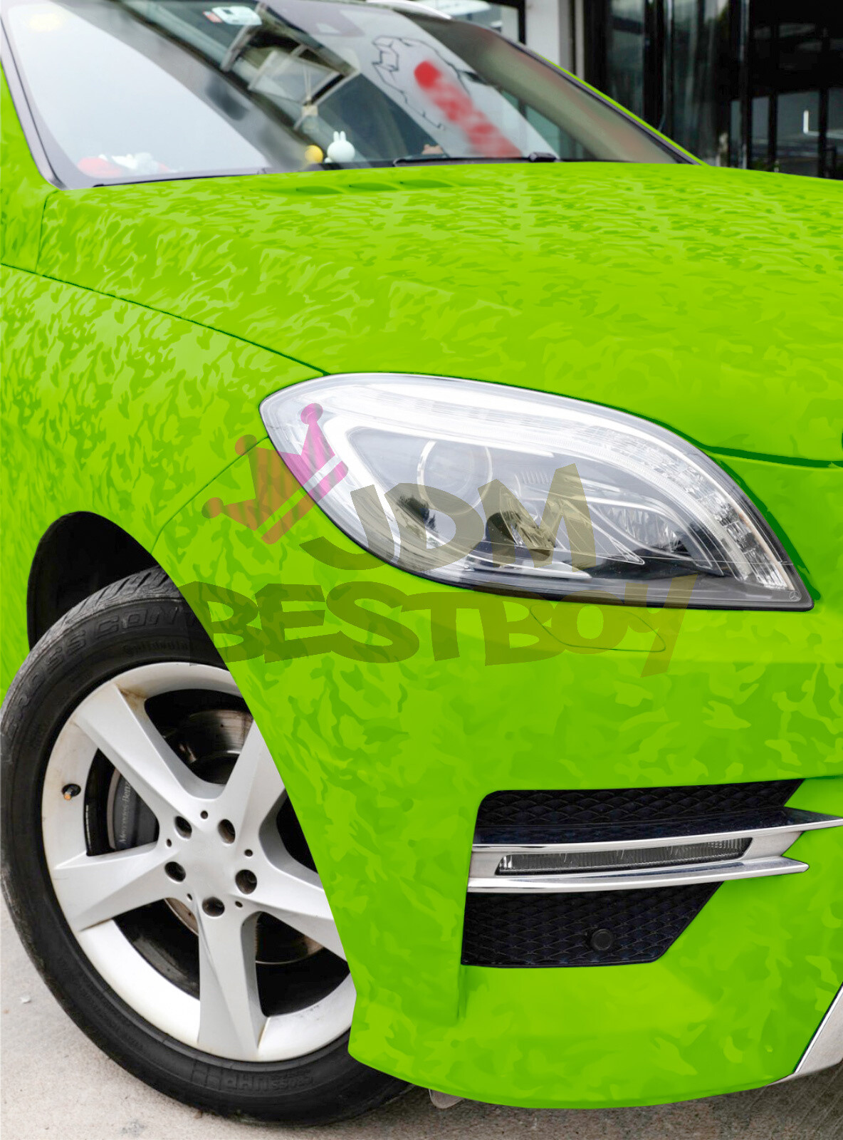 Camouflage Shadow Apple Green Pattern Car Vinyl Wrap Decal Sticker Sheet Film