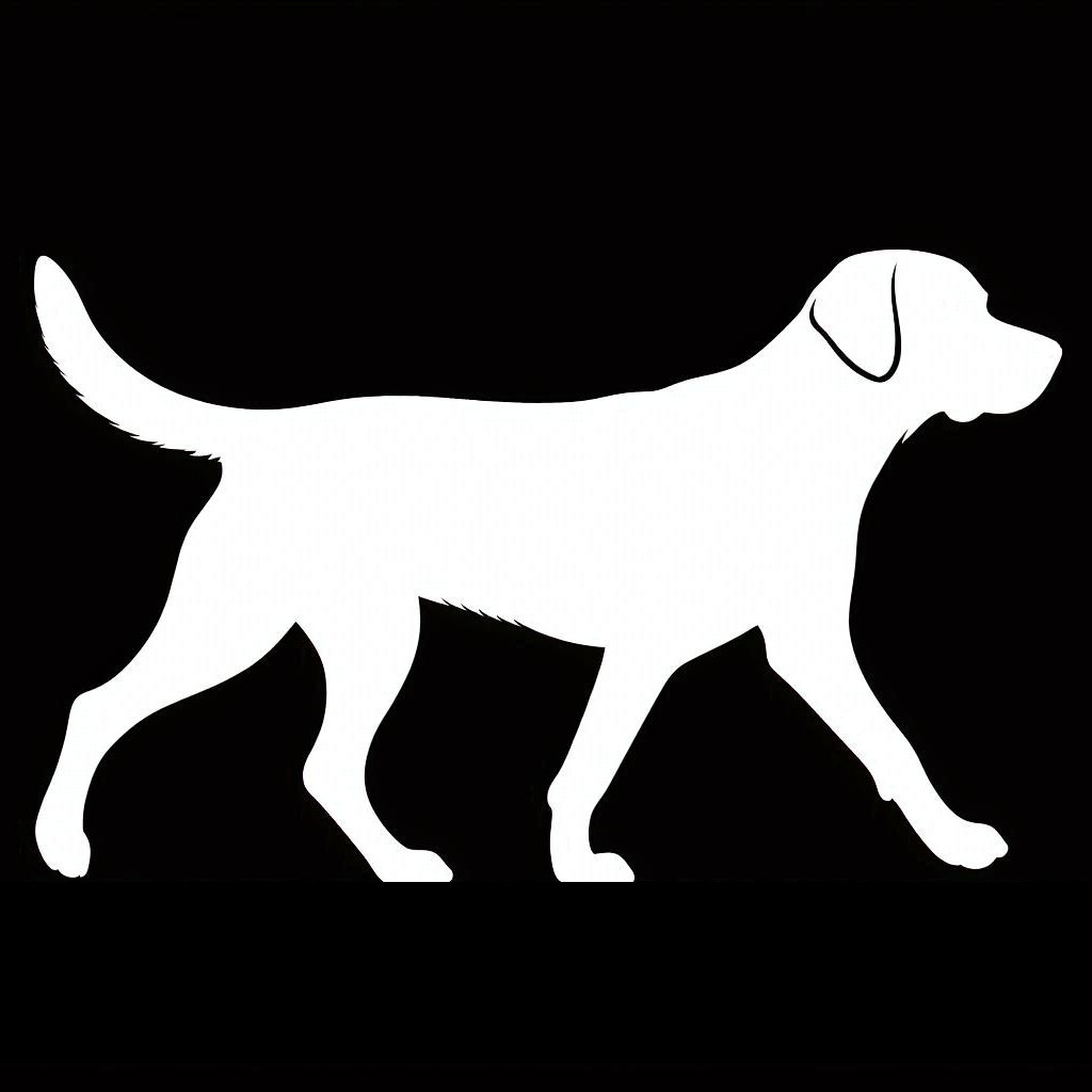 Walking Labrador Lab Dog Car Laptop Die Cut Vinyl Sticker Decal Left or Right