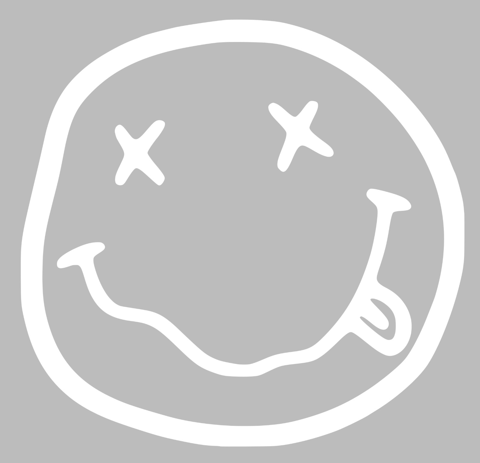 Nirvana smiley logo decals | Waterproof vinyl decals | 3″ or 5″, 7 Colors