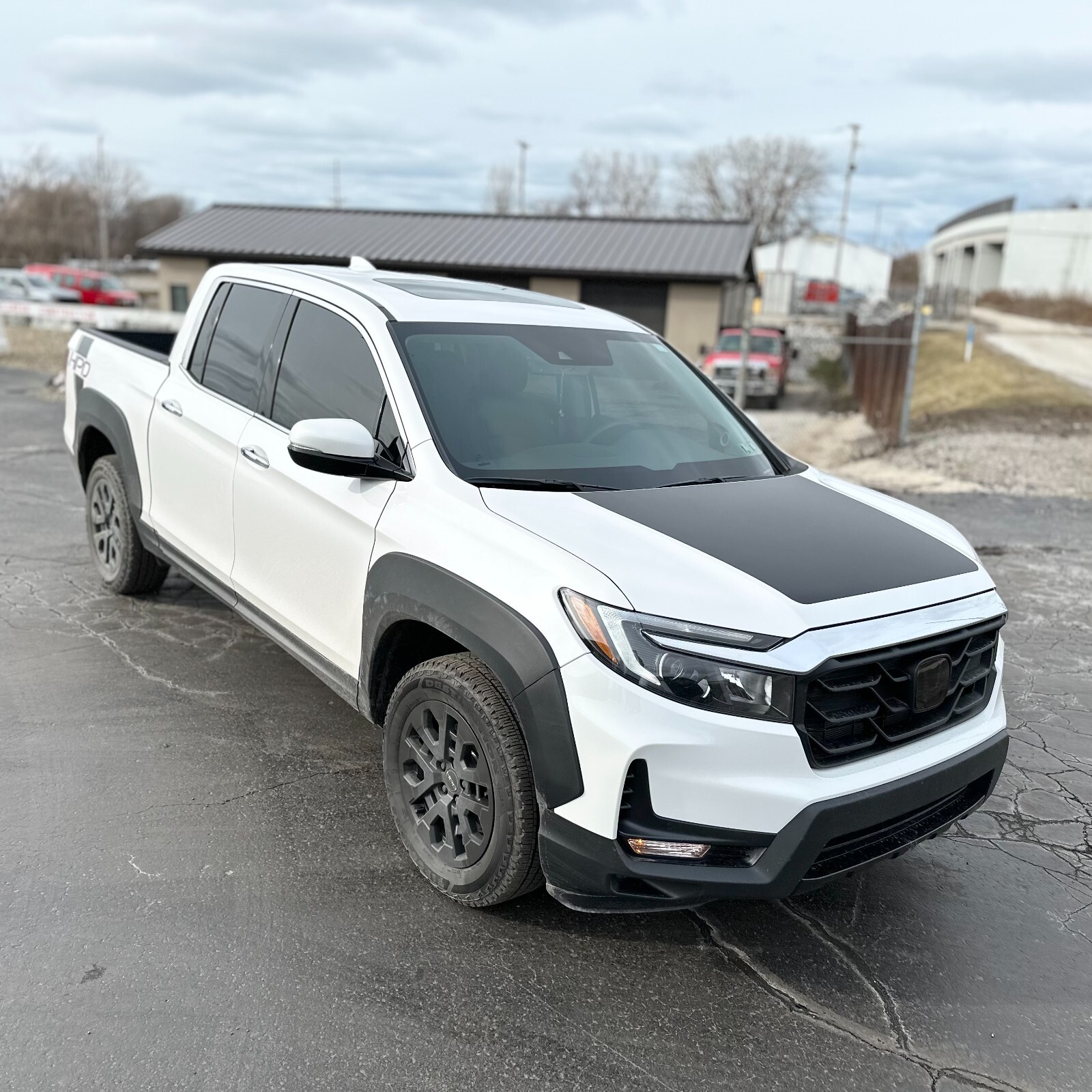 **NEW** Pre-Cut Matte Black Hood Decal Graphic Fits New Honda Ridgeline