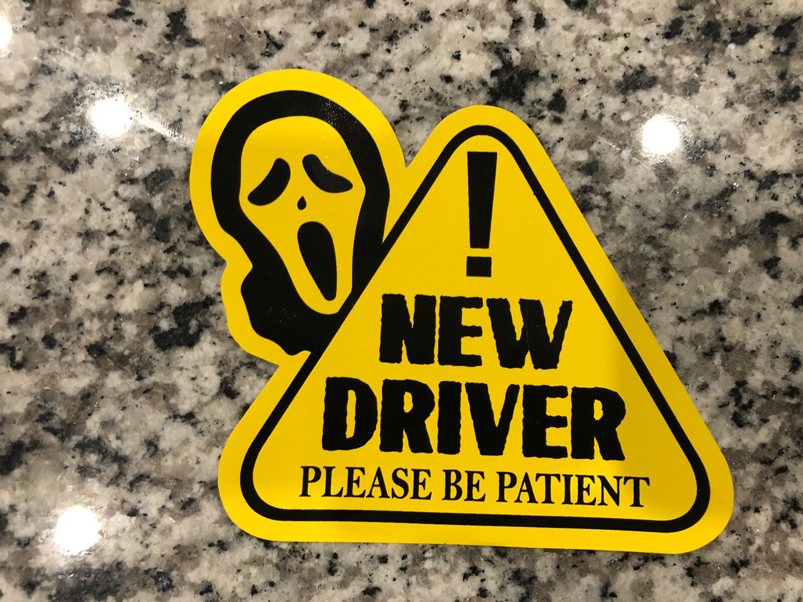 2 pc New Student Driver Sticker Be Patient Car Window Bumper Funny 5”x5”Vinyl UV