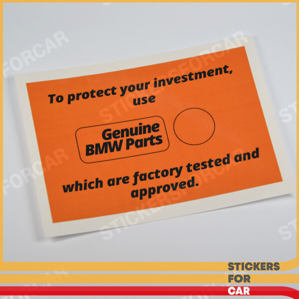 BMW Label Original Teile USA Version 1 Sticker Decal