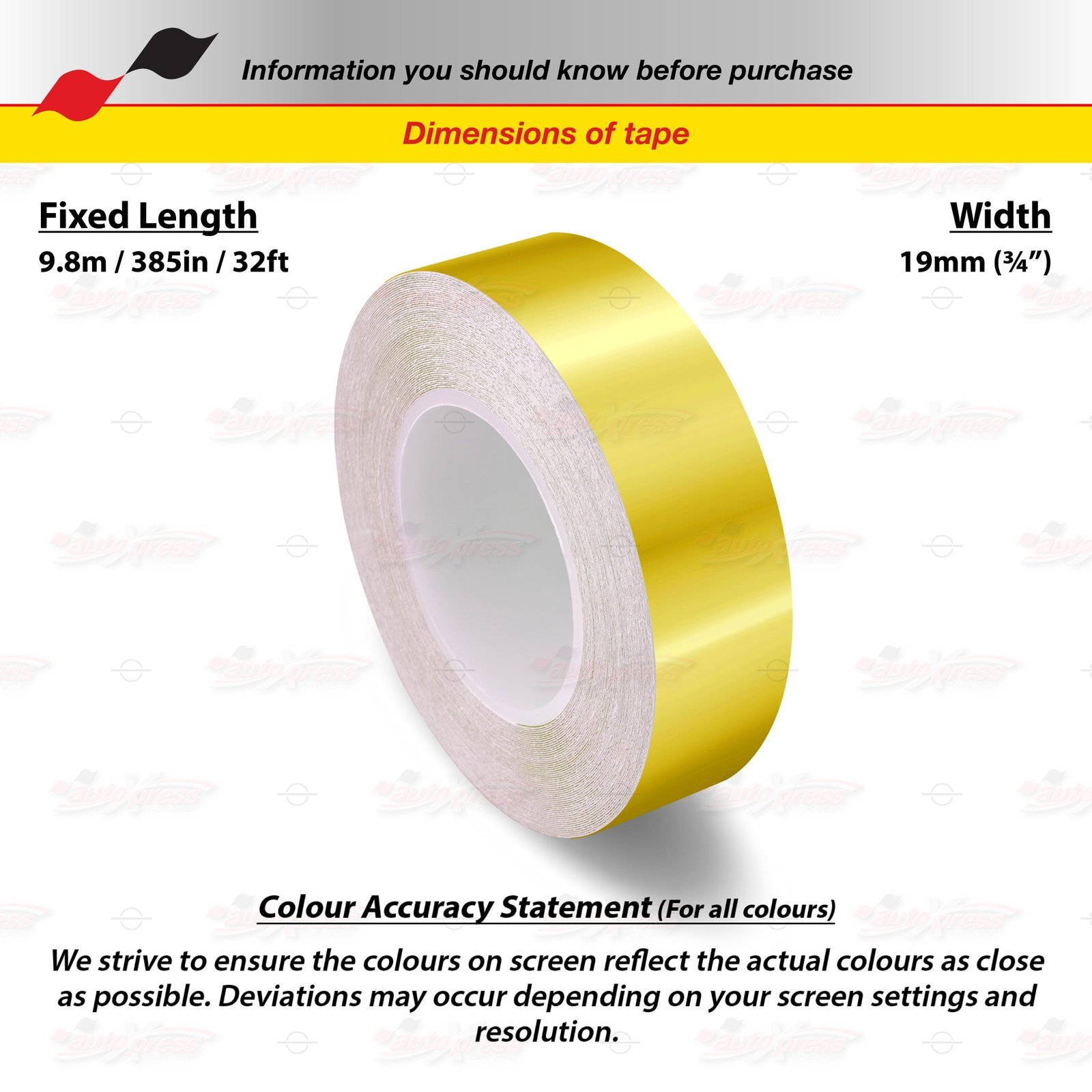 CHROME GOLD 3/4″ 19mm Roll PIN STRIPE Car Striping Line TAPE Decal Vinyl Sticker