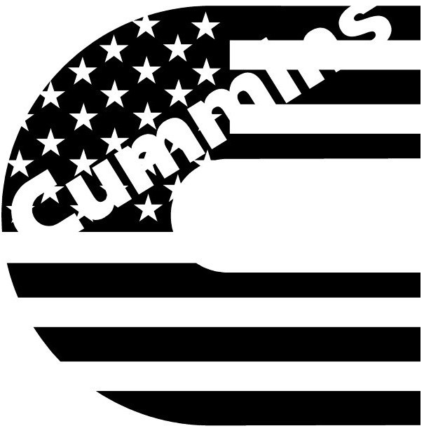 Dodge Ram Turbo Cummins Decal Vinyl White sticker Die cut Diesel Hat 8.5”x8.5”
