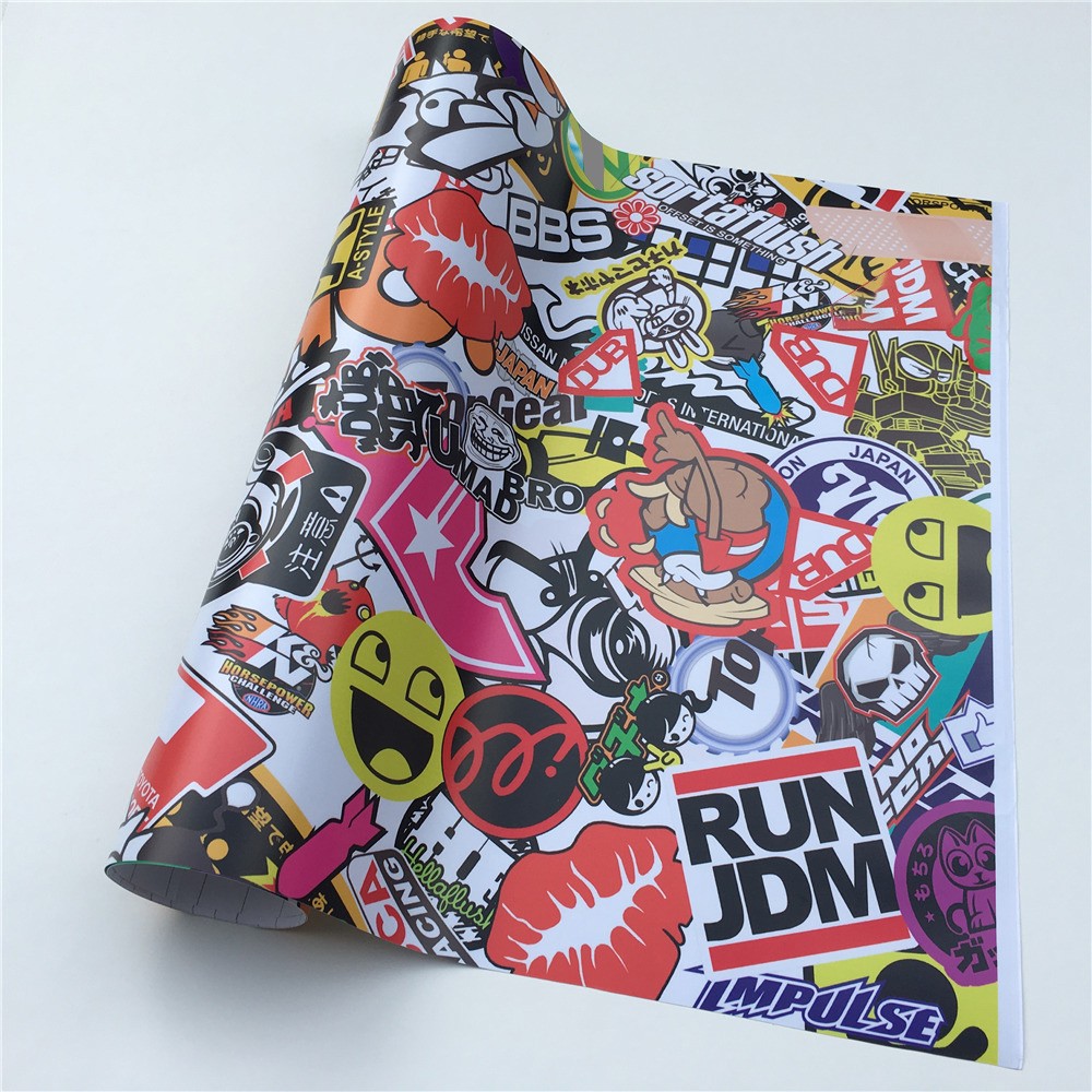 【Sticker Bomb】 Vinyl Wrap Decals Film Graffiti Cartoon Anime JDM USDM Sheet DIY
