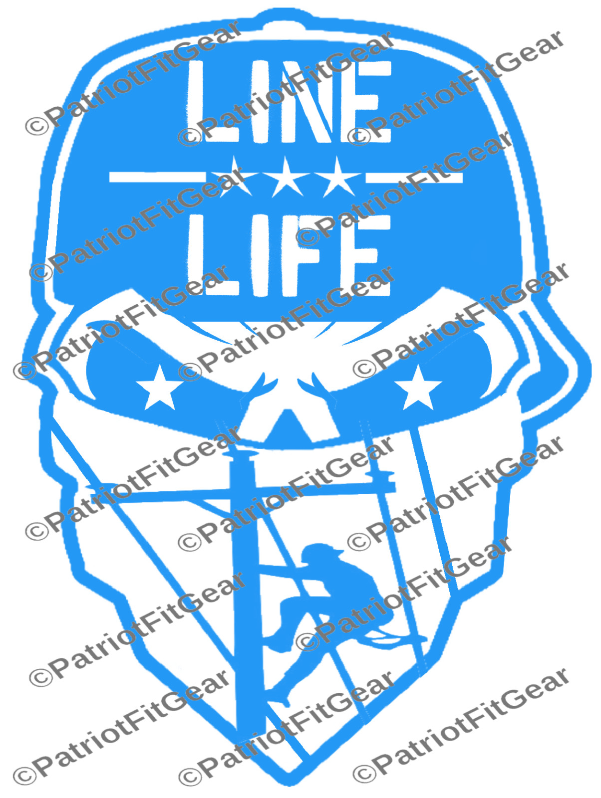 Lineman life,Line Work,Skull,Lineman,9″x12,Got Power Thank A Lineman,Vinyl Decal