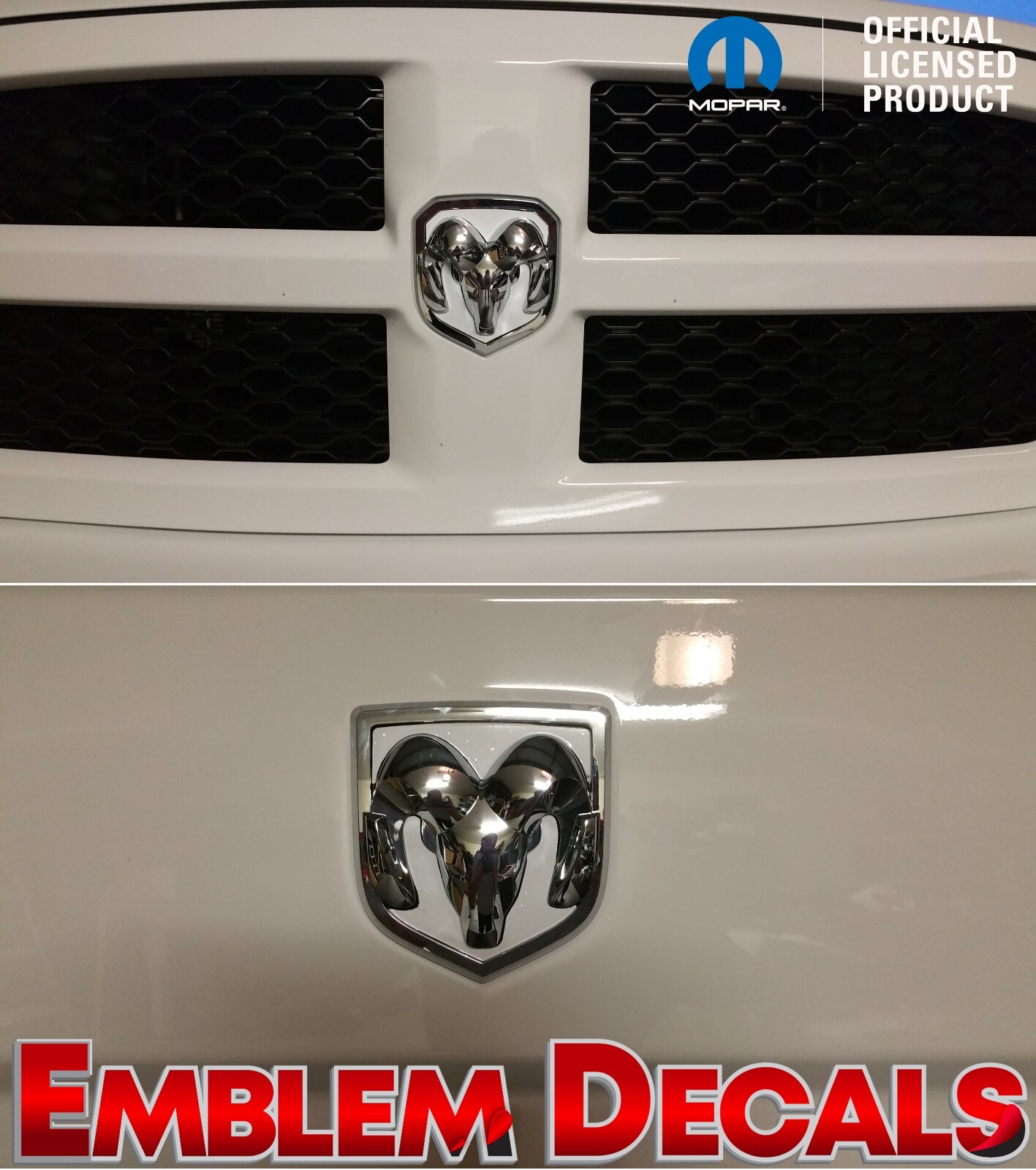 RAM 3500 Ram Heads Front and Rear Emblem Inlays Decals 13 14 15 16 17 18