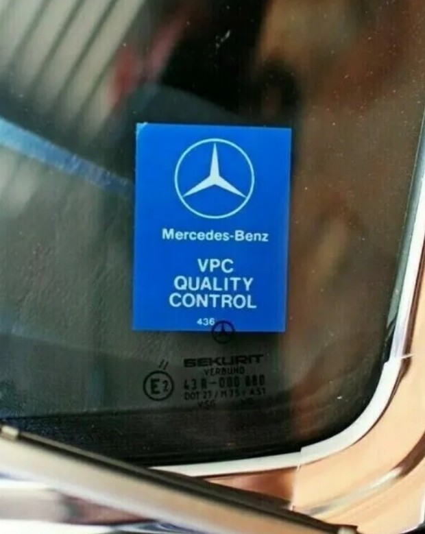 Mercedes-Benz VPC QUALITY CONTROL 436 Label Vinyl Decal Premium