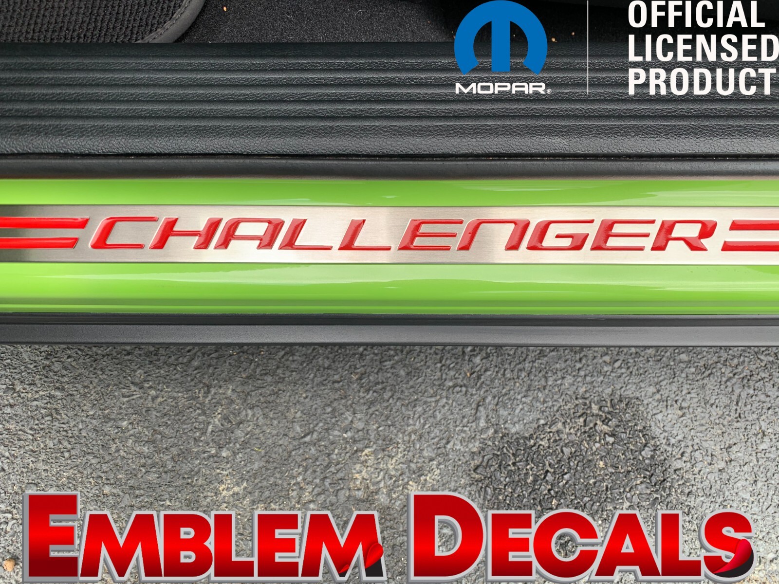 Dodge Challenger Door Sill Plate Decal 15 16 2017 2018 2019 2020 2021 2022 2023