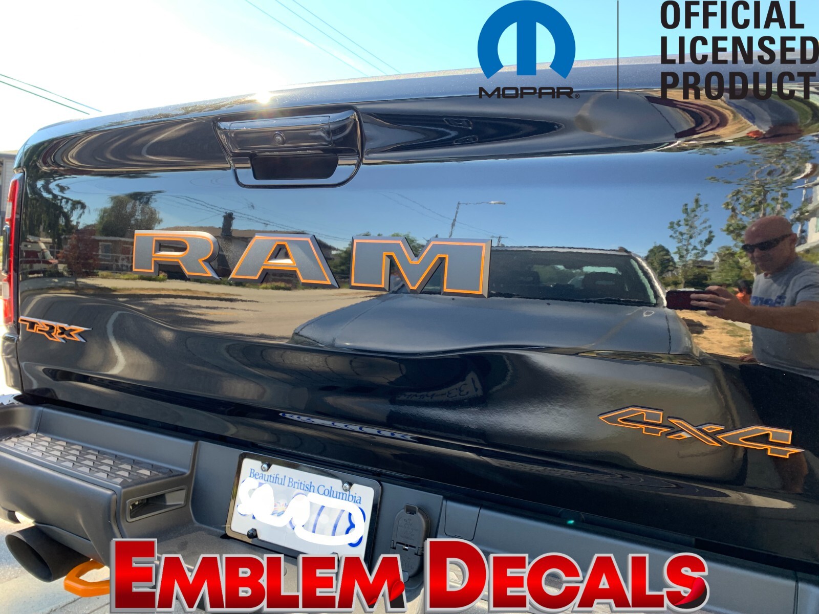 RAM 1500 TRX TAILGATE PACKAGE Emblem Overlay 2 TONE Decal 2021 2022 2023 2024