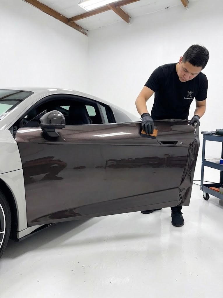 High Gloss Liquid Metallic Gunmetal Gray Vinyl Film Wrap Sticker Air Bubble Free