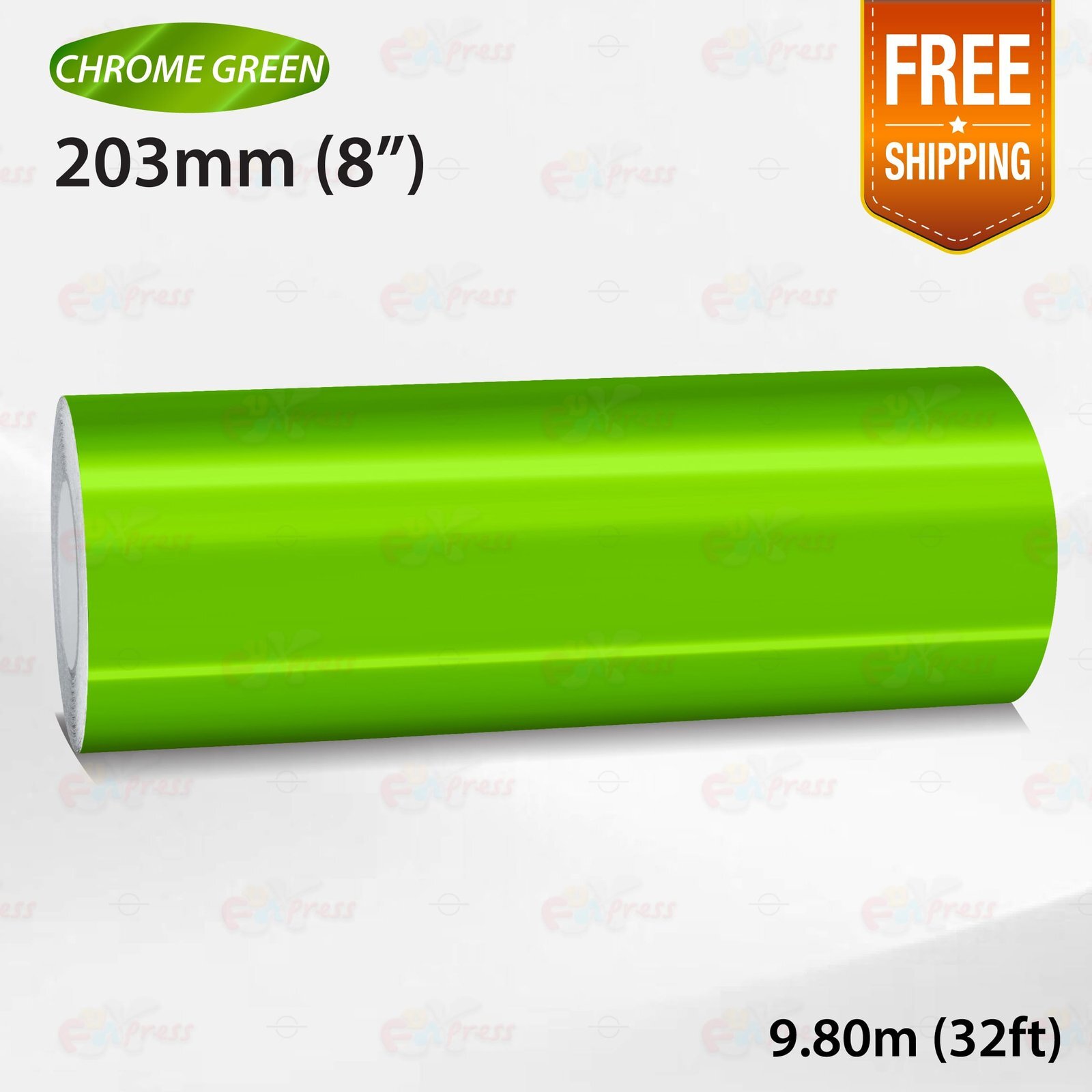 CHROME GREEN 8″ 203mm PIN STRIPE Car Model Streamline TAPE Decal Vinyl Sticker