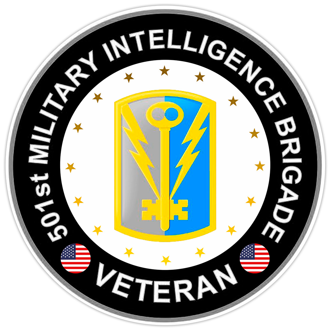 501th Military Intelligence Brigade Veteran Bumper Sticker Military Decal 5″
