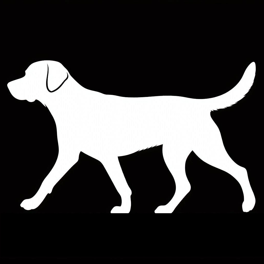 Walking Labrador Lab Dog Car Laptop Die Cut Vinyl Sticker Decal Left or Right