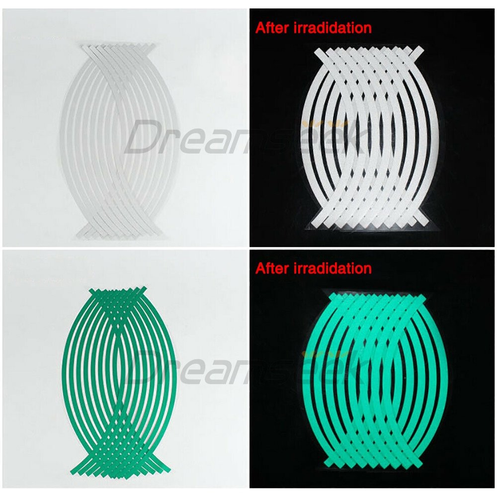 Reflective Strip Decal Sticker for 18” Wheel Rim Car Motorcycle customize color