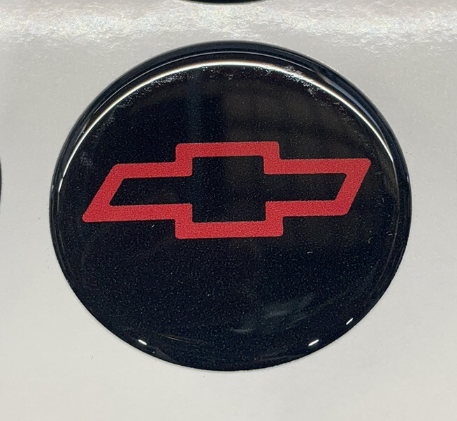 Chevrolet Red Bowtie Center Wheel Emblem 2” Round Vinyl 4 Chevy Bow tie Raised