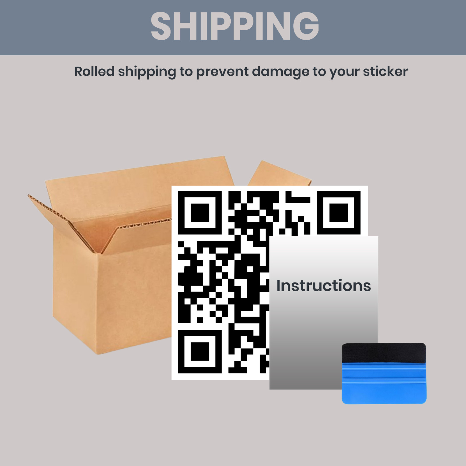 Custom QR Code Website URL Sticker for Business Car Glass Wall Vinyl Decal