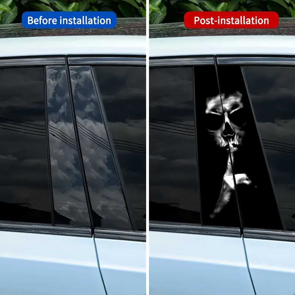 2 pieces of “Do Not Make Noise” Car B Pillar Sticker Center Column Cover Decals