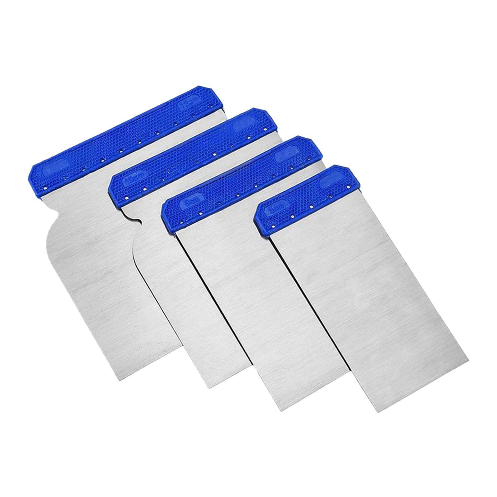4x Car Body Filler Spreader Putty Scrape Tool Stainless Steel Bubble Removing