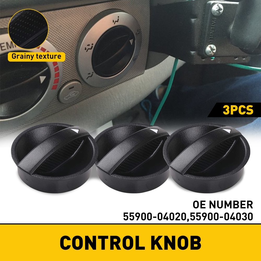 3/6X Fit Toyota Tacoma for 2005-2011 Heater Dials Knobs A/C HVAC Fan Control Set