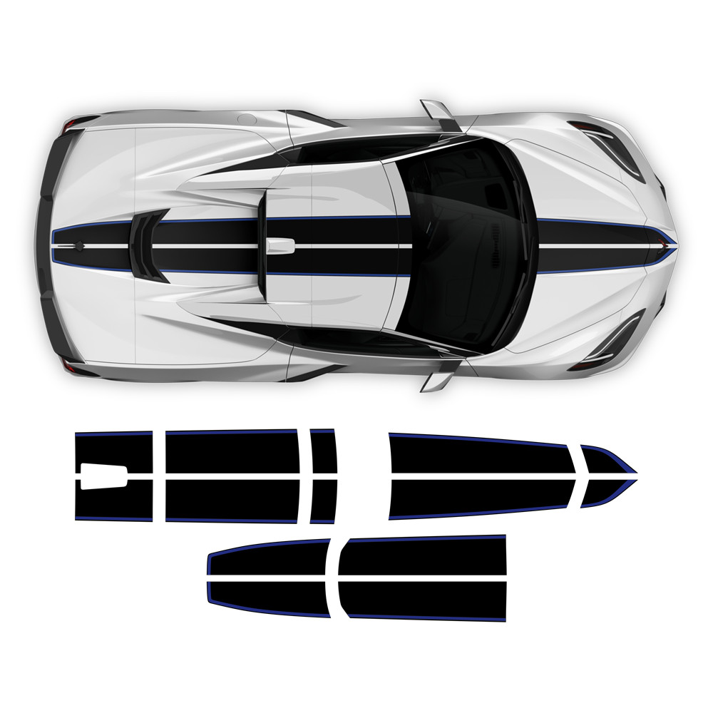 Racing Stripes Over The Top, for Corvette C8 2021 – 2024