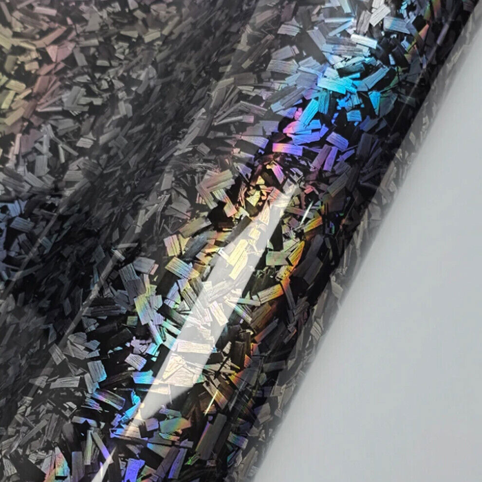 20x152cm Car Glossy Crystal Forged Carbon Fiber Wrapping Vinyl Film Foil Sticker