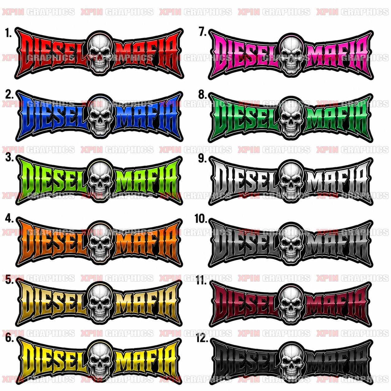 Diesel Mafia Vinyl Decal Sticker Truck SUV Turbo Coal A