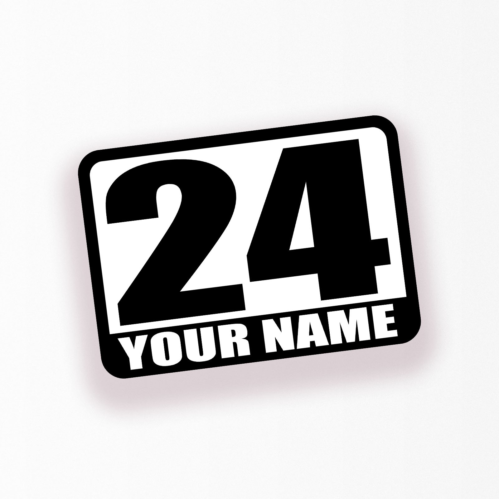 2x Car Door Number Name Stickers 10″ x 14″ Vinyl Decal Racing Track Day