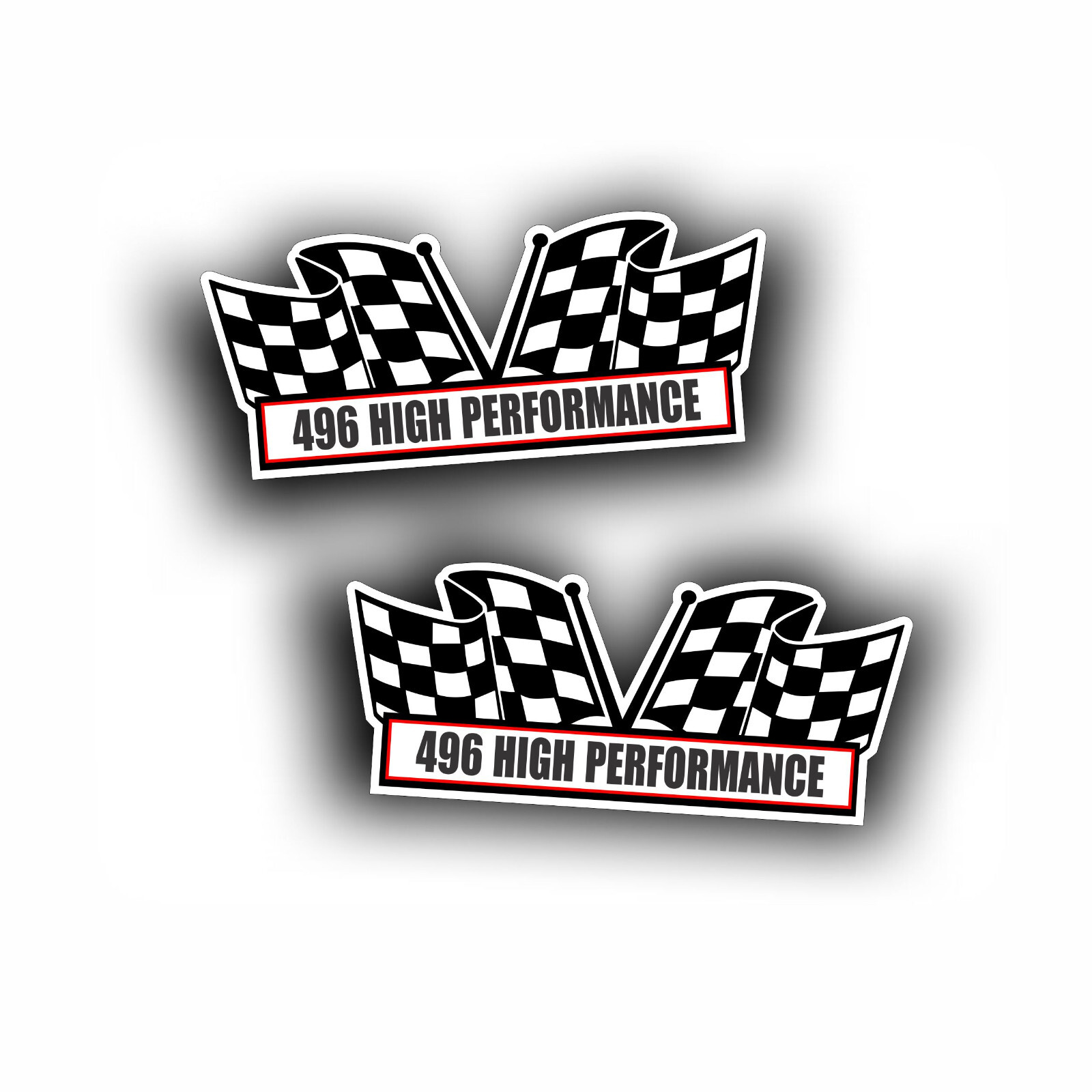 496 HIGH PERFORMANCE AIR CLEANER engine DECAL for BBC muscle car engine 2X