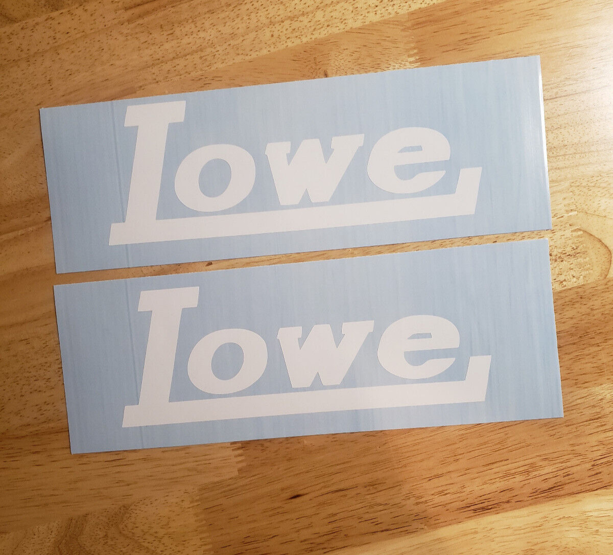 Lowe auger trencher 6” (2) GLOSS white Decals Stickers mower tractor usa FAST