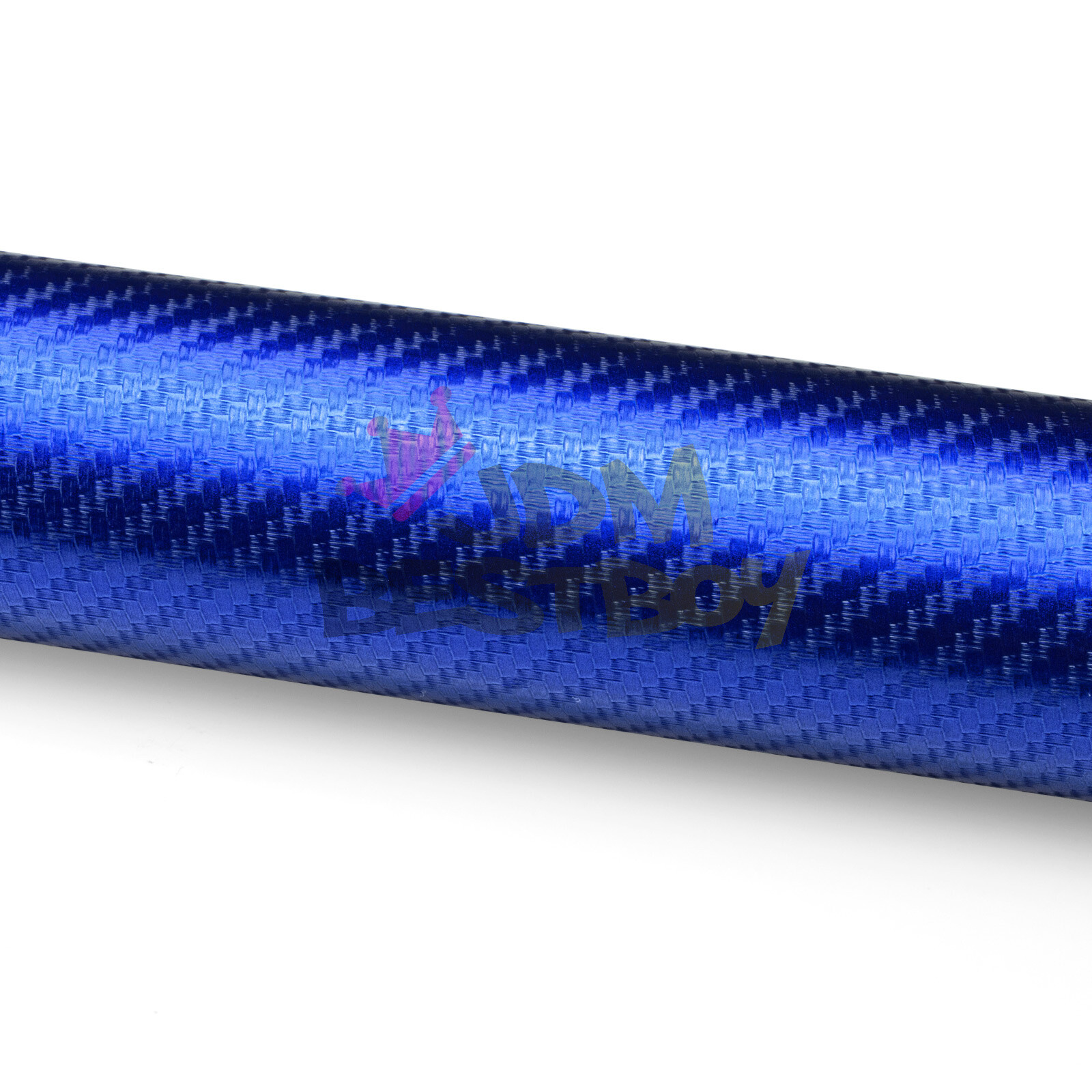Satin Chrome Carbon Fiber Blue Vinyl Wrap Air Release Decal Sheet Film Sticker