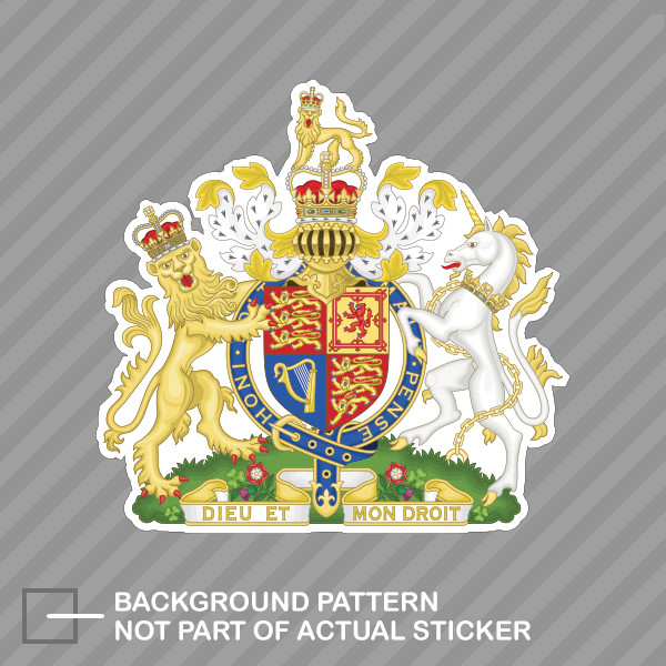 British Royal Coat of Arms Sticker Decal Vinyl United Kingdom flag GBR GB