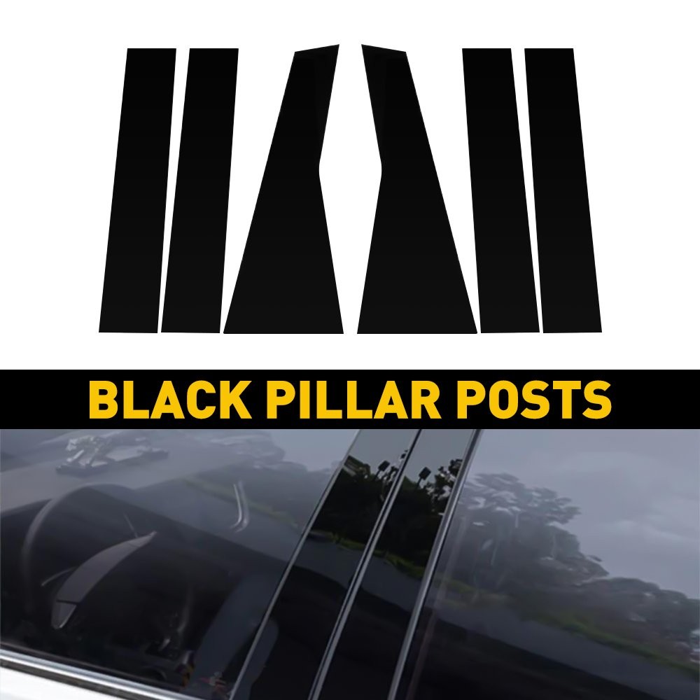 6/12x Pillar Posts Fit Honda 2012-16 CRV Trim Door Cover Piano Window Blac Gloss