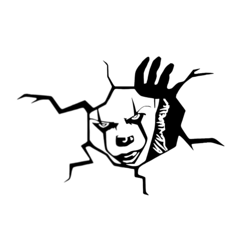 Pennywise IT Clown Vinyl Decal Horror Halloween Choose Size and Color