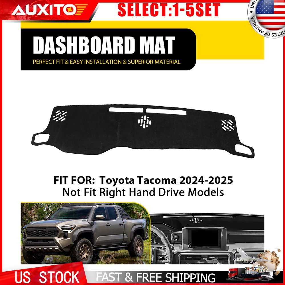 For Toyota Tacoma LHD 24 25 Dashboard Cover Pad Non-slip Sunshield Dash Mat 1-5X