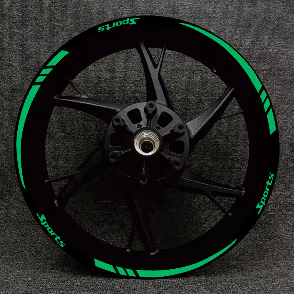 12PCS Tires Wheel Rim Reflective Decal Stickers Decor For Car Motorcycle Bike