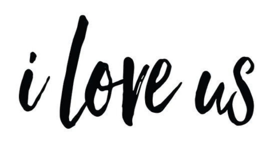 I Love Us White Vinyl Decal Sticker